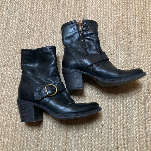 Fiorentini Baker 36 Black Leather Ankle Boots - Picture 1 of 11